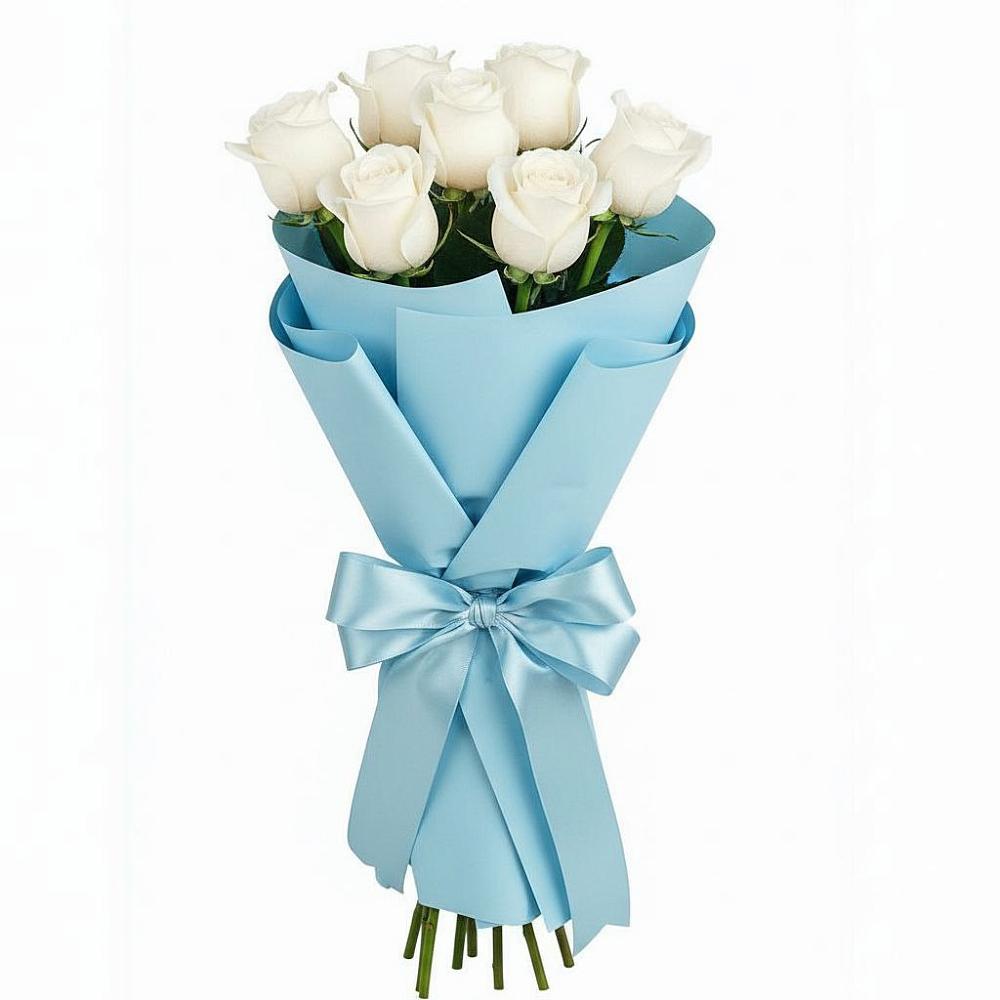 Букет 7 белых роз Проуд в Чиколе