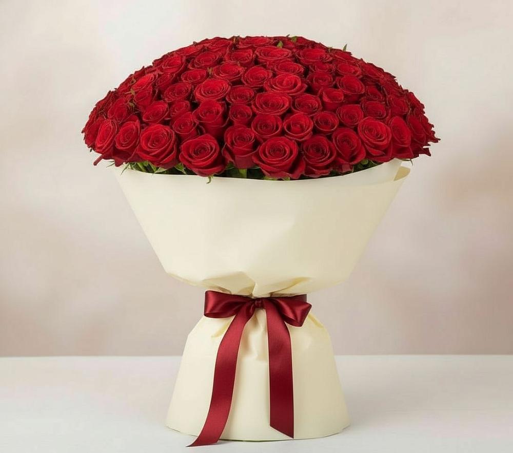 Букет 101 Красная роза Милано в Чиколе