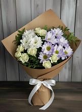 Букет цветов из:  Хризантемы и Розы в Чиколе