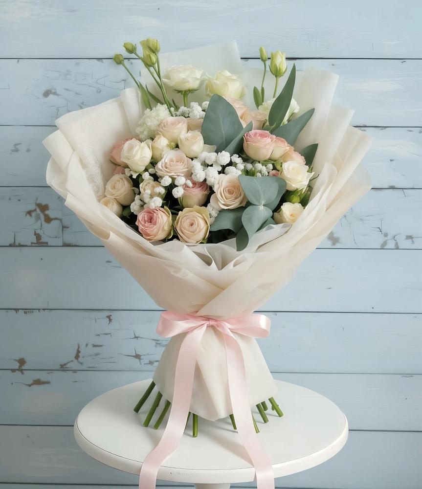 Букет цветов из: Розы и Лизиантусы в Чиколе