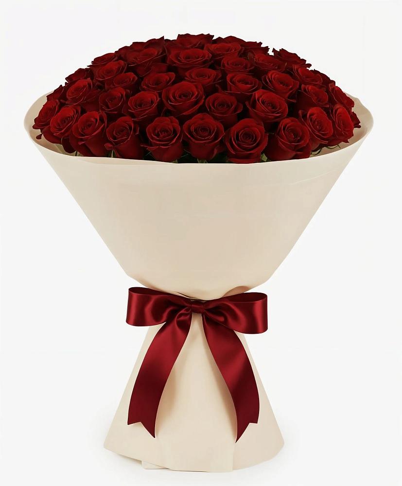 Букет 101 Бордовая роза Блэк Бакарра в Чиколе