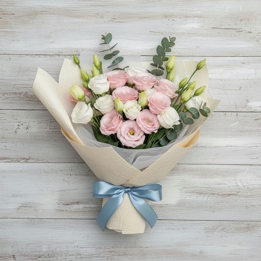 Букет цветов из: Лизиантусы в Чиколе